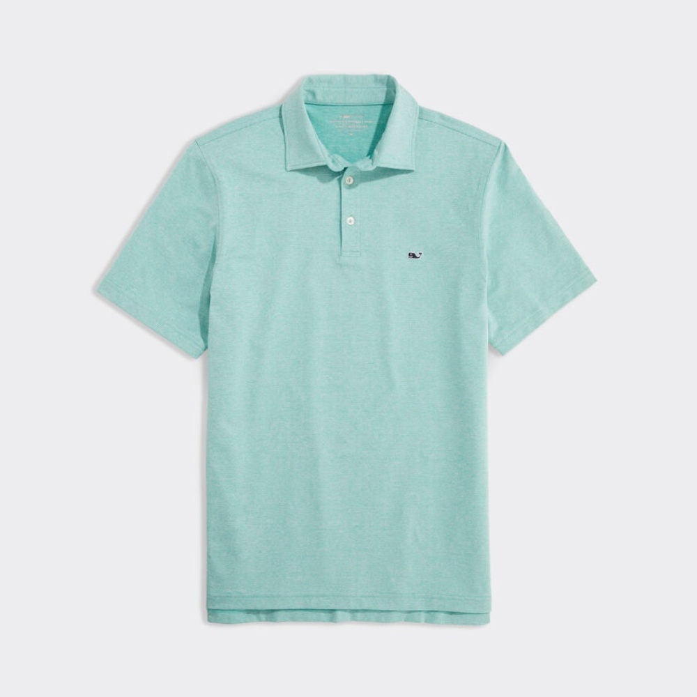 Excellent Condition Vineyard Vines Aqua Blue Polo